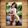 Metal Poster Vintage Lady 20x30cm Home Wall Decor