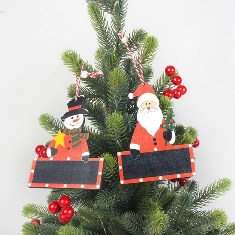 

Santa Snowman Pendant Christmas Tree Decoration Pendant DIY Wooden