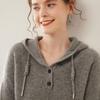 Women's Casual Cashmere Drawstring Sweater - Versatile Knitwear for Autumn and Winter