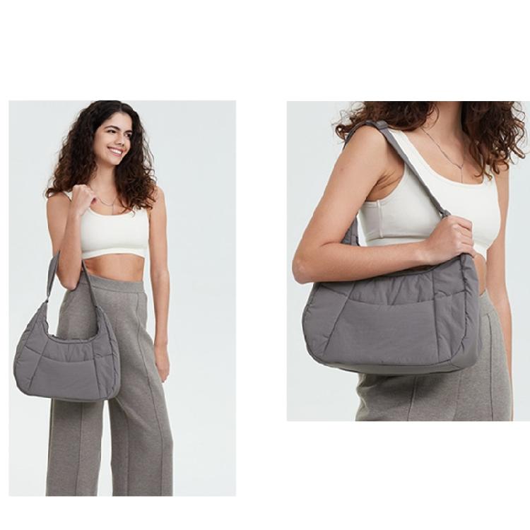 Fashion Underarm Bag for Women Versatile Shoulder Bag Solid Color Armpit Bag