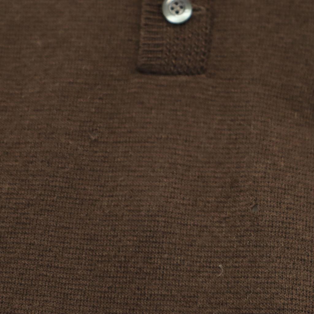 TENDERLOIN Made In Japan Long Sleeve Half Button Sweater L Brown Knit Men's Used