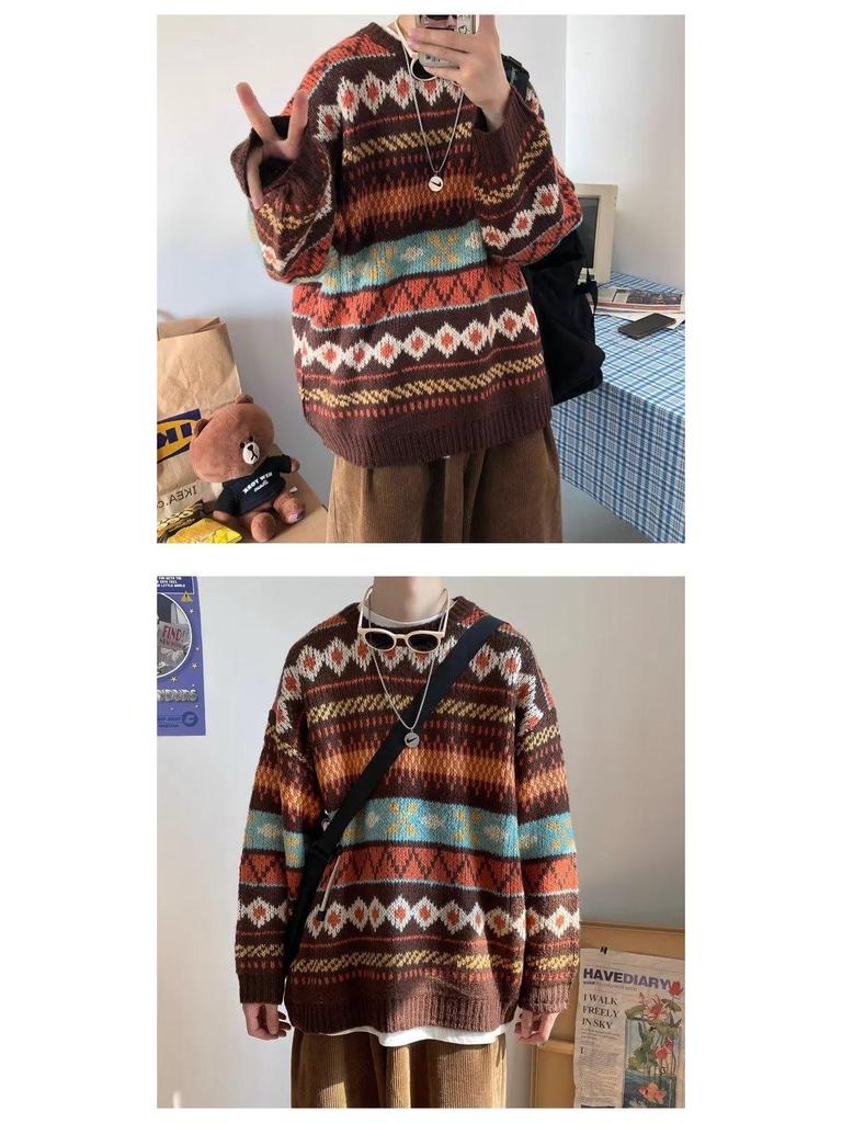 Unisex Lässiger Lockerer Pullover mit Herbst-Gänseblümchen-Muster
