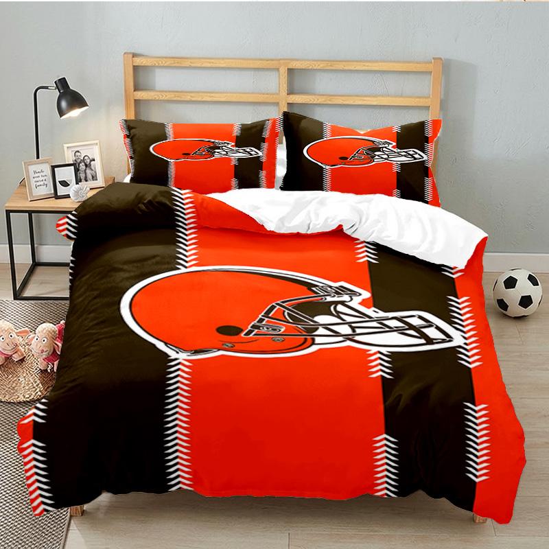 Cincinnati Browns Legacy Bedding Set 3pcs, High Quality Bedding Set Including 1pc Duvet Cover And 2pcs Pillowcases for Bedroom, Dormitory Gift