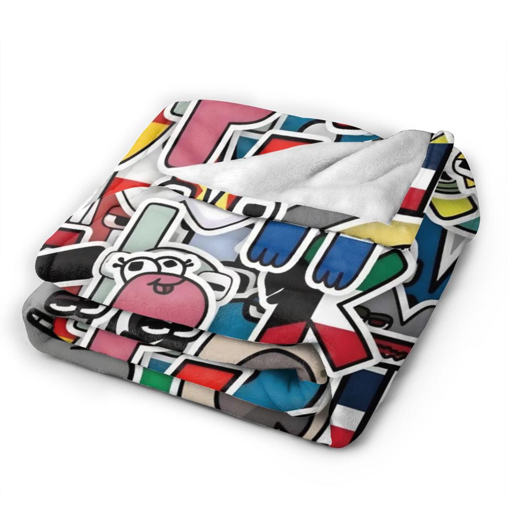 Alphabet Lore English Cartoon Fashion Blankets Villain Letters Fuzzy Awesome Breathable Throw Fashion Blanket for Home Textile Decor Car