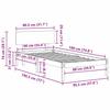 Bed Frame Wax Brown 90 x 190 cm Solid Pine Wood