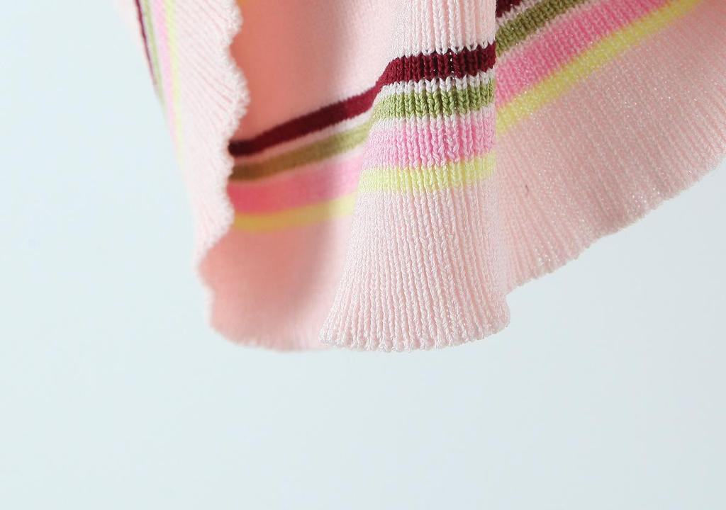 European Style Women's Striped Collared Knit Top - Spring 2026 Collection