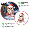 Indoor Outdoor Winter Ornaments Christmas Owl Window Static Cling Decal, Waterproof PVC Decorative Sticker, Easy Holiday Scene Stickers Apply Sticker
