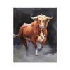 Moden Animal Abstract Bull Fighting Red Paintings On Canvas Wall Art Print and Poster for Living Room Decor No Frame