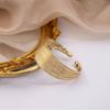 Vintage Gold Color Multi-Layer Opening Wide Cuff Bracelet for Women Punk Metal Adjustable Personality Bracelet Jewelry Gifts