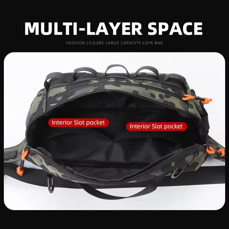 Fishing Chest Waist Bag Tactical Outdoor Travel Sports Fishing Lure Bags Hunting Camping Hiking Cycling Pack Rig Pouch