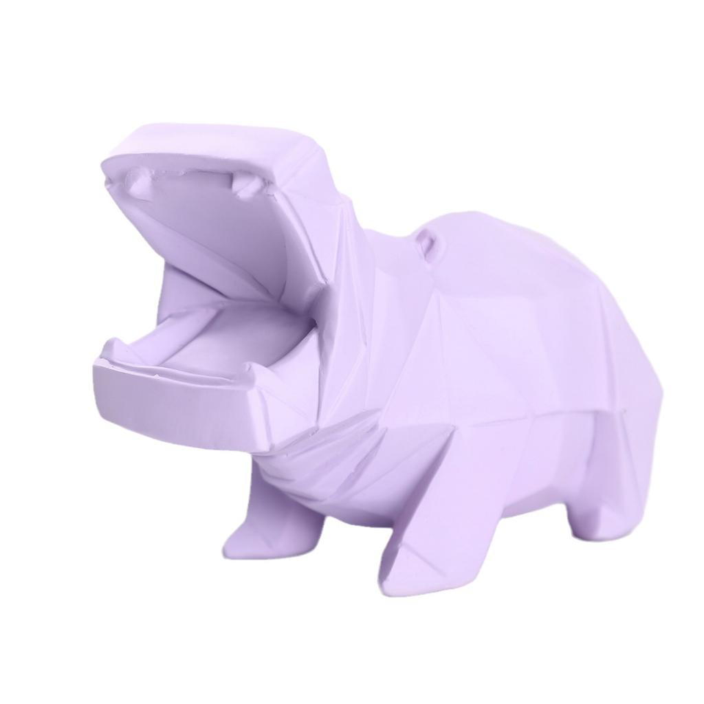 Nordisches Kreatives Design Flusspferd Ornamente Harz Handwerk Sparschwein Kinder Tierisches Schwein Schönes Bank Dekoration Ornamente Langlebig
