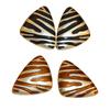 Stylish Zebras Stripe Studs Earrings Lightweight Metal Jewelry Handmade Ear Accessories For Everyday Outfits
