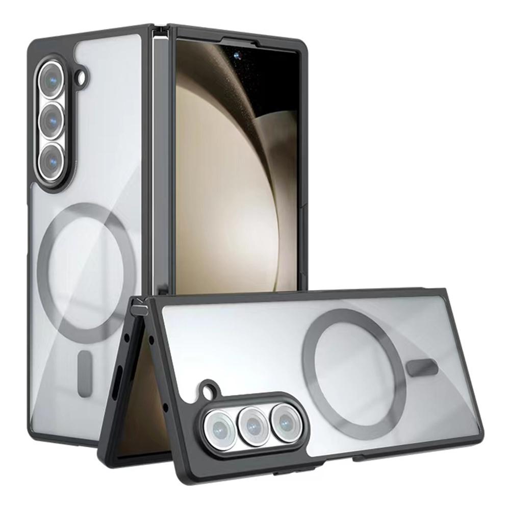 

For Samsung Galaxy Z Fold6 5G Case Compatible with MagSafe Clear TPU+PC Shockproof Phone Cover A