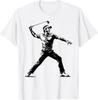 Humorous Golfer Throwing Club Graphic Tee for Sports Fans