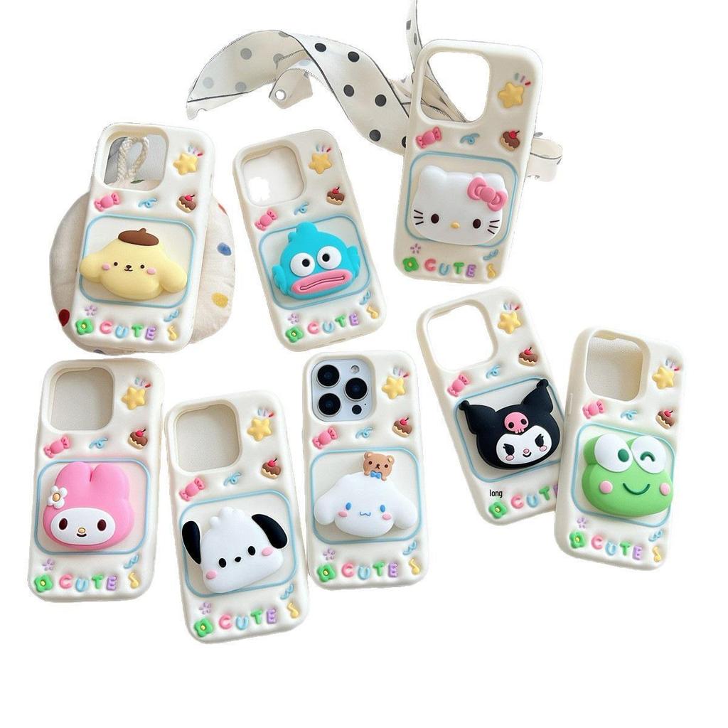 Sanrio Cartoon Rotating Stand Phone Case for iPhone 14/13/12/11 Pro/Pro Max