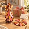 Safe Heat Mat for Hot Dishes Wooden Fairy Bloom Trivets Dishes, Flower Shaped Pot Easy To Clean Pad Holders, Insulation Pads Kitchen Counter