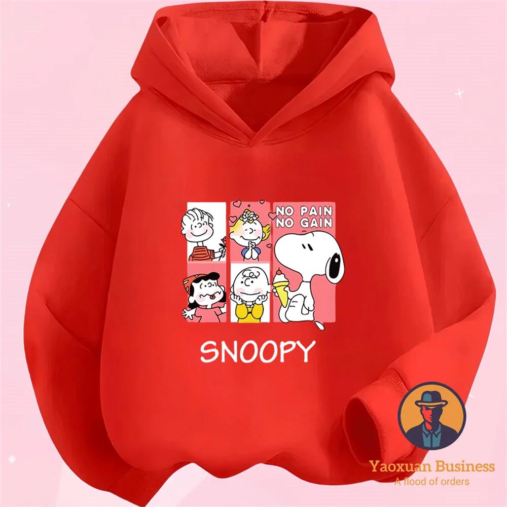 

Autumn and Winter Fashionable Children s Hoodies, Snoopy, Cartoon Print, Kawai, Cute Boys and Girls, Hoodies and Sweatshirts 160