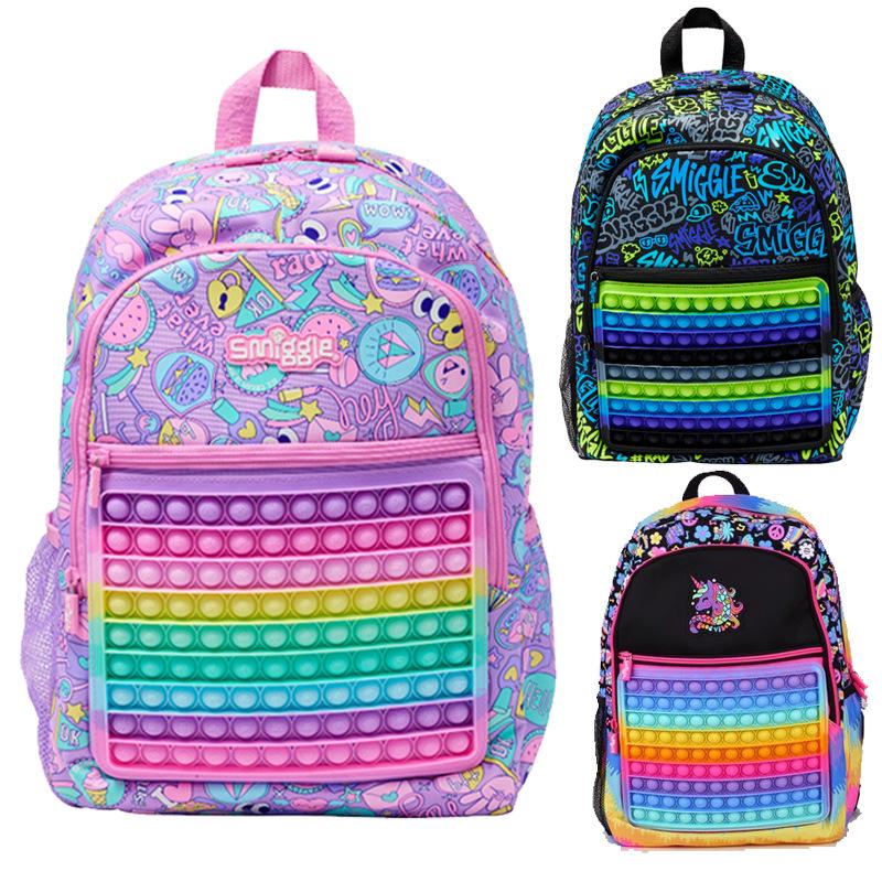 Smiggle Stressabbau Blasen Rucksack Große Kapazität Schultasche für Kinder