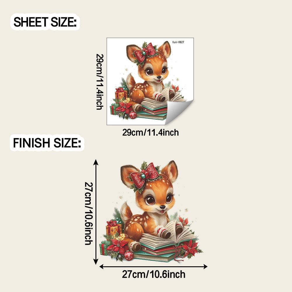 

Рождественская атмосфера Чтение Маленький Олень Учеба Гостиная Украшение дома Наклейки на стену