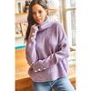 Knit Winter Sweaters Women's Long Turtleneck Cuff Buttoned Soft Textured Oversize Knitwear Sweater