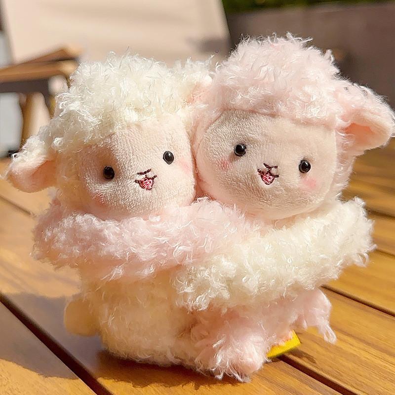 Monkey Cute Rabbit Fox Dog Penguin Cartoon Animal Pair Plush Toy Pendant