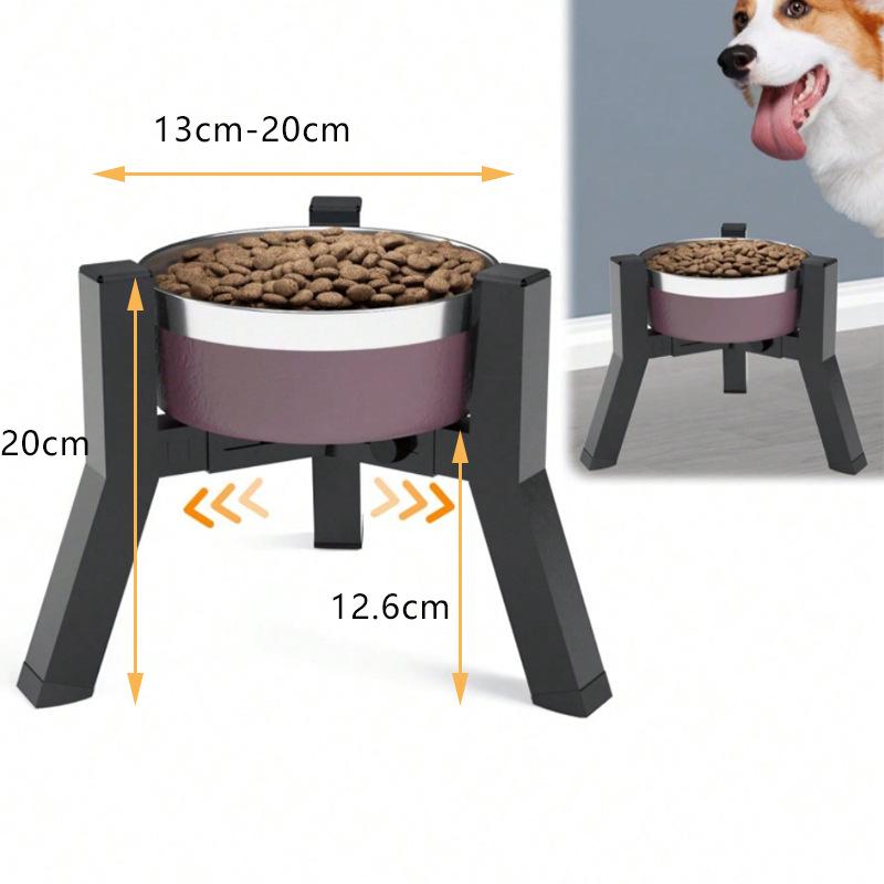 

Adjustable Elevated Dog Bowl Stand for Medium & Large Dogs (Bowls Not Included)