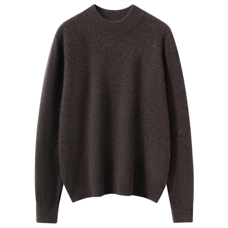 2025 Autumn/Winter Cashmere Knit Women's Half-High Neck Sweater