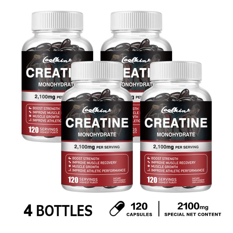 Coolkin - Creatine Monohydrate Capsules - 2,100 mg Creatine - Energy, Muscle, Exercise