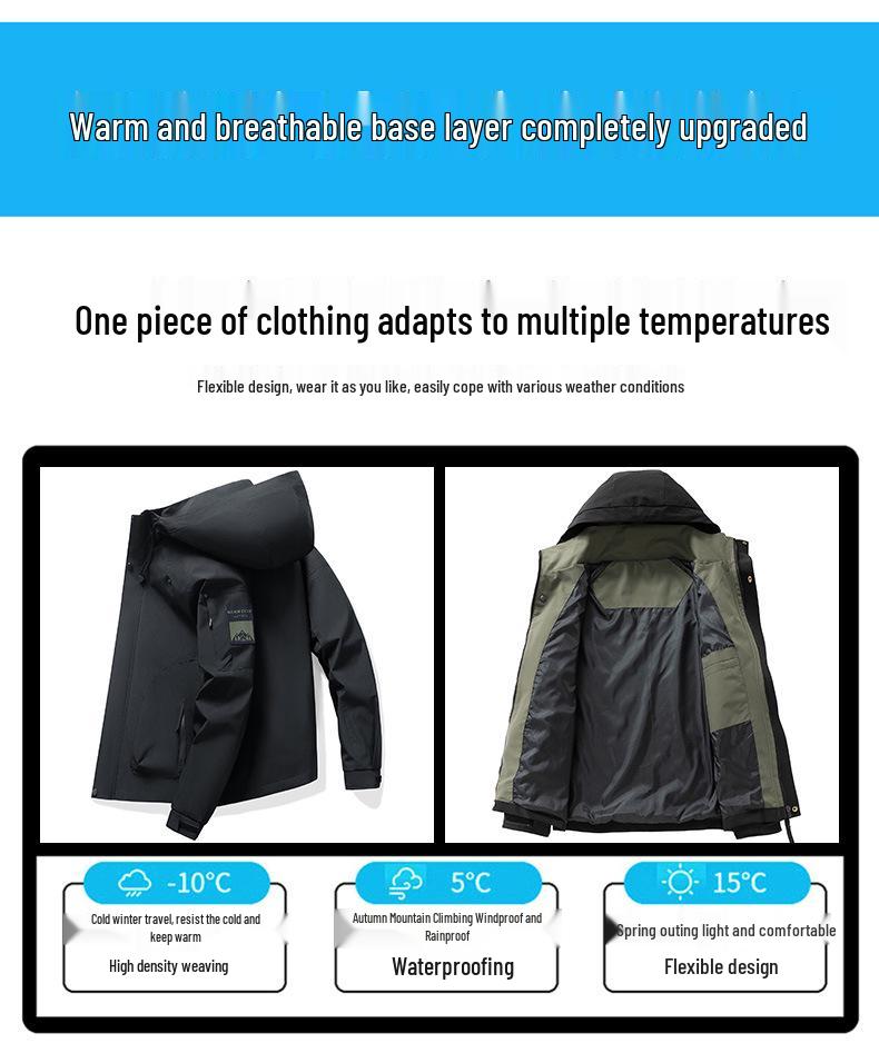 Men's 2025 Autumn Windproof Hooded Jacket: Korean Style Casual Sporty Mountaineering Windbreaker