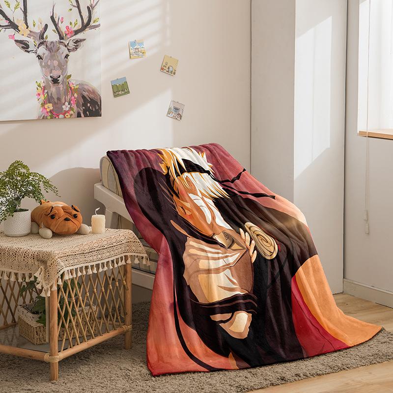 Naruto series flannel blanket 2D printing sofa blanket thickened blanket