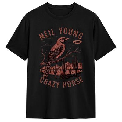 Neil Young Crazy Horse Zuma T-shirt Sommer Harajuku T-shirts 100% Bomuld Plus Size Top T-shirts Korte Ærmer Vintage Toppe