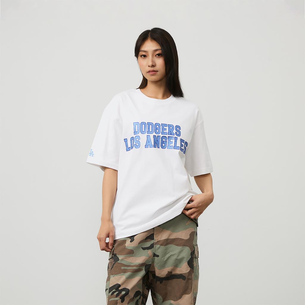 New MLB Los Angeles Dodgers T Shirt Men's Ecru 3ATSV0643-07WHS