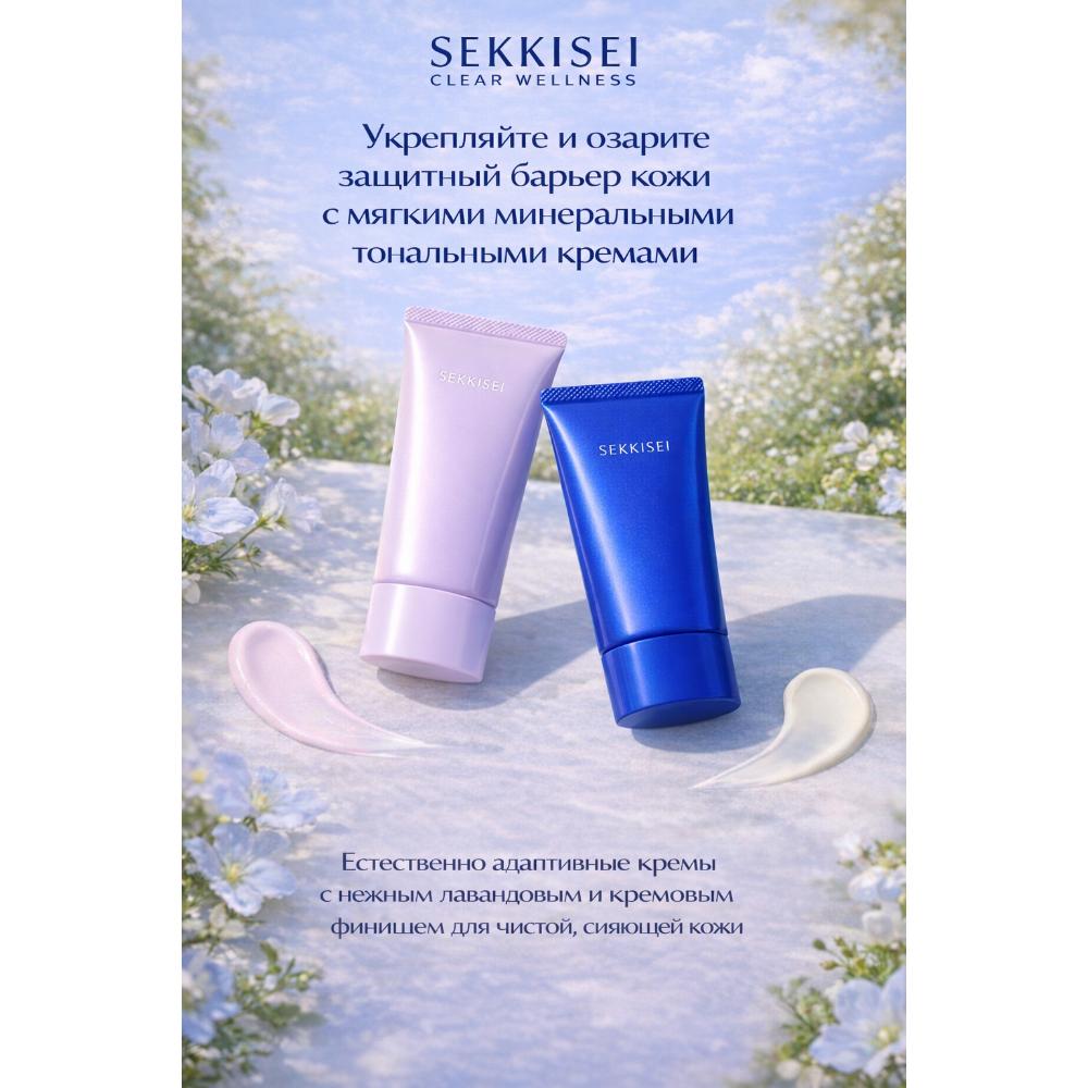 Sekkisei Clear Wellness | UV Sunscreen Tone Up | SPF35 PA+++ | 70g | Instant Lavender Brightening | Made in Japan