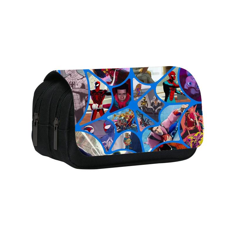 Spiderman Student Pencil Case With Double Layer Storage For School Use