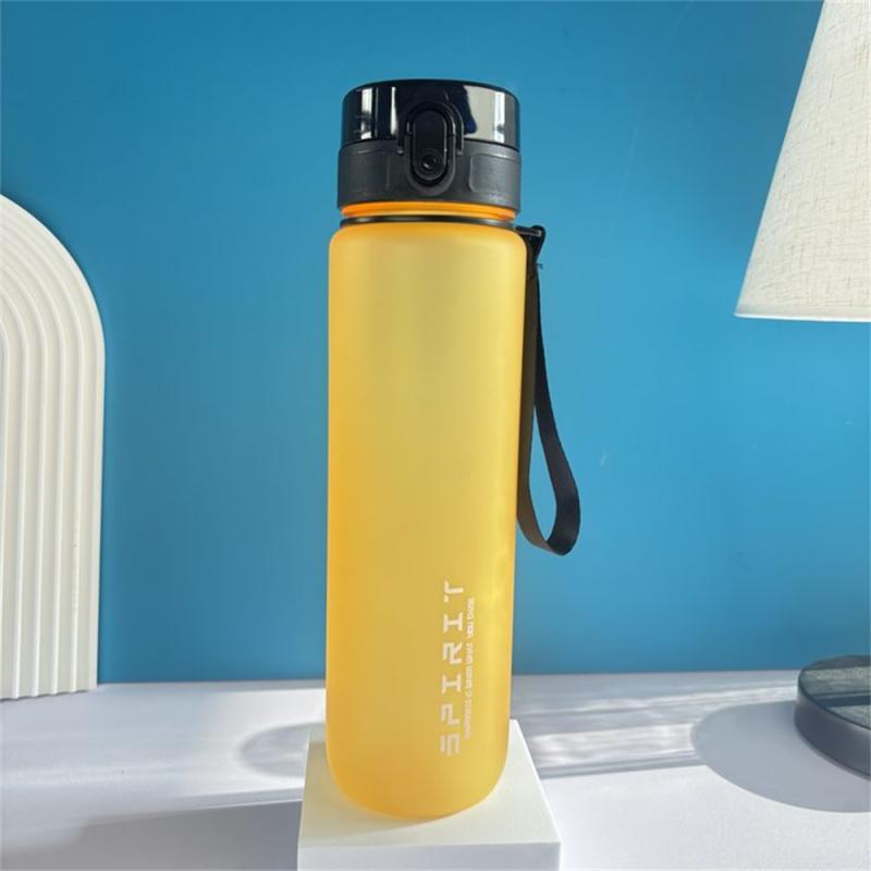 1L Sports Water Bottle High Capacity Plastic Fitness Portable Leakproof Drinking Bottle Camping Hiking Sports Cups