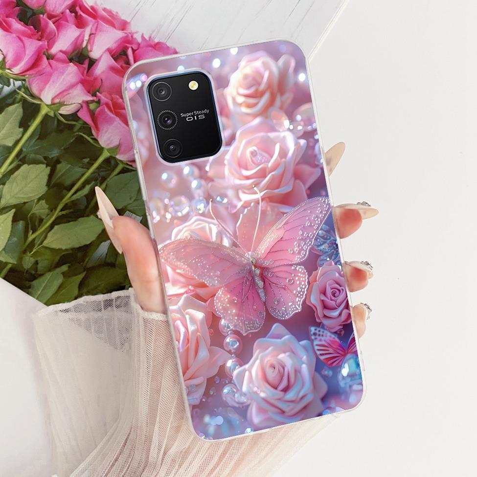 Clear For Samsung S10 Lite Case Cute Fashion Butterfly Funny Painted Casing For Samsung Galaxy S10 Lite SM-G770F SM-G770U1 Cover