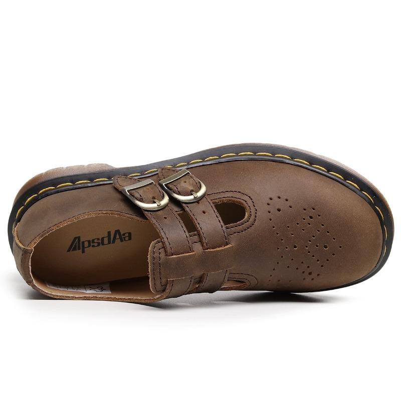 Mary Jane Shoes Leather Low-top, Martin Shoes Women's Fashion Student Casual Bottom