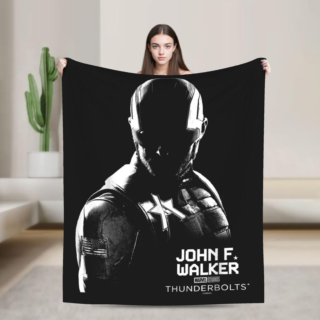 Thunderbolts Bucky Barnes Poster Decke Flanell Winter Soldier Warme Überwurfdecken Flugzeug Reise Zuhause Sofa Plüsch Dünne Steppdecke