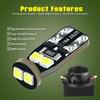 12V White T10 W5W 158 168 194 2825 trument Cluster Light LED Bulb Replacement For Dashboard Dash Panel Gauge Indicator Lamp with Socket Cross PC168