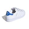 Adidas Originals Cf C Breathable Low top Skateboard Shoes White Blue Children Aged 3 7 Years Old FX7169