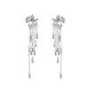 Monday D-eals  Shooting Star Rhinestone Long Tassels Drop Hook Dangle Earrings