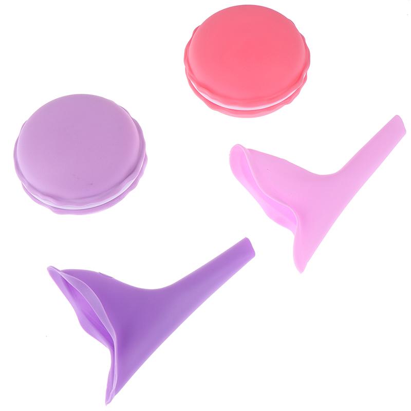 1 set scatola di immagazzinaggio per minzione femminile per orinatoio in silicone da donna all'aperto alzarsi e fare pipì