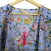 Indian Gray Long Floral Print Cotton Hippie Maxi Women Nightwear Caftan Dress CKFTN-SCRN-FULL-BUYIT-034