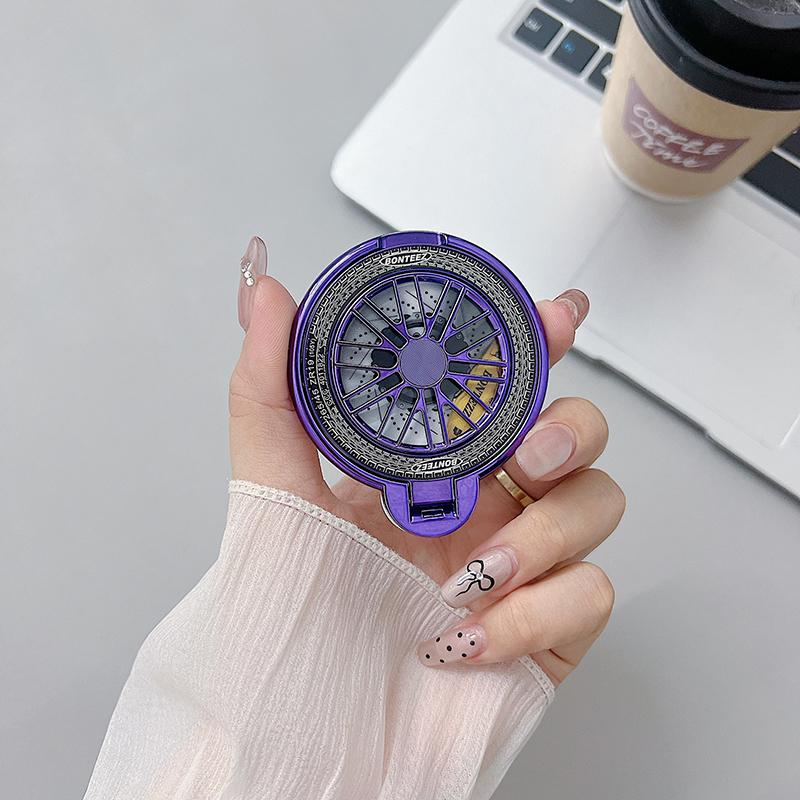 Korean Cute Electroplating Gyroscope Mobile Phone Grip Finger Ring Bracket Stand Holder For All Phone Iphone Huawei Xiaomi Case