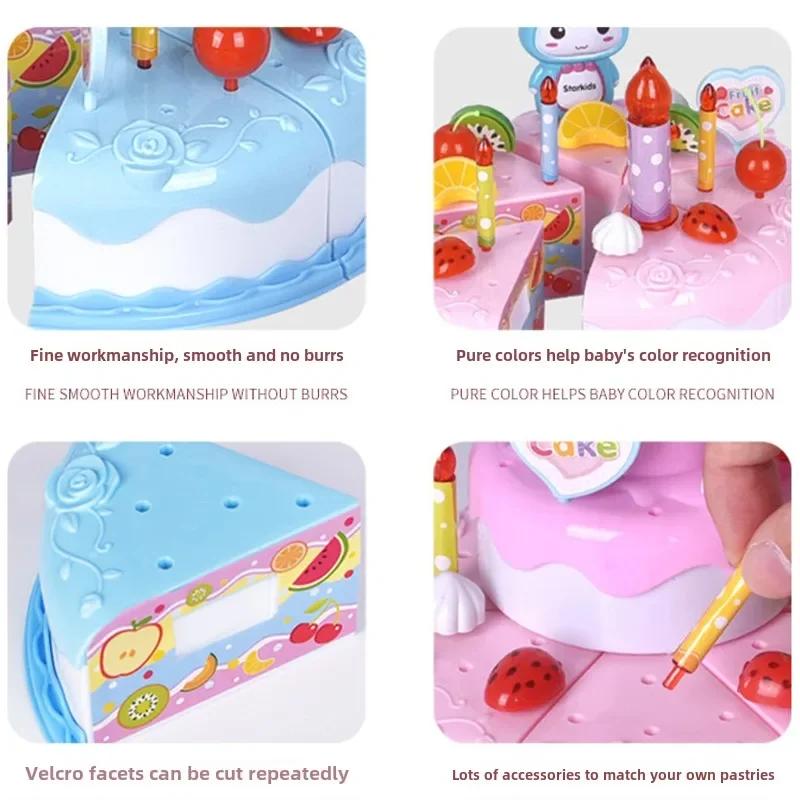 Bambini Dolcetti Torta Finta Giocattoli Cucina Simulati Plastica Taglio Cibo Oggetto Giocattolo Bambini Riconoscimento Oggetti Ragazzi Ragazza Regalo di Compleanno