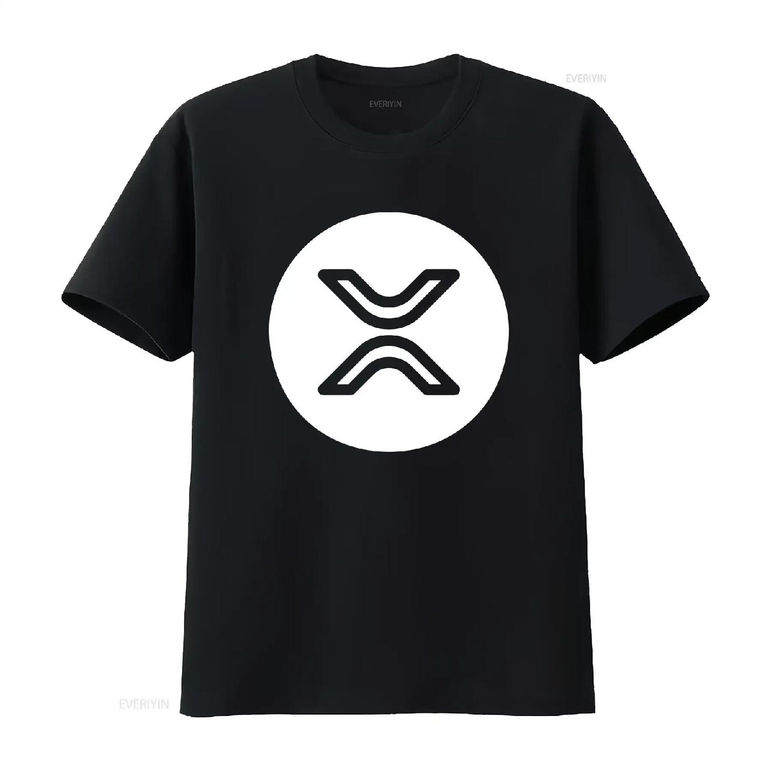 XRP Coin T Shirt Crypto Investing vintage Washed streetwear Unisex Comfortable Soft Stylish Stretched Slightly Casual S чёрный