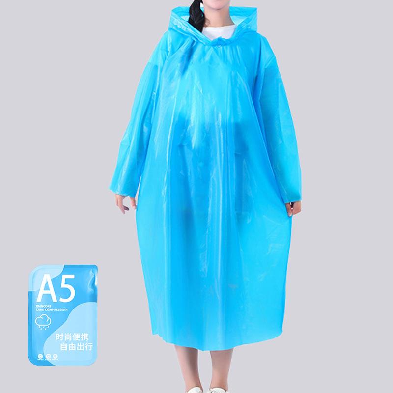 1PC Disposable Raincoat Portable with Caps for Adult Thickened Clear Travel Supplies Waterproof Outdoor Rainwear