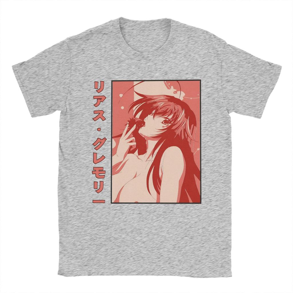 Rias Gremory Köstliche Erdbeere High School DxD T-Shirt Herren Baumwolle Oberteile Shirts Retro Rundhals Kurzarm