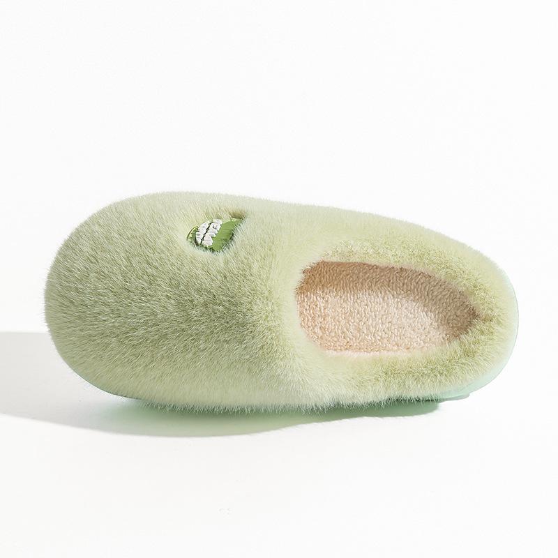 Thick Bottom Plush Cotton Slippers Autumn and Winter Home Non-slip Plush Warm Couple Light and Comfortable Cotton Mop