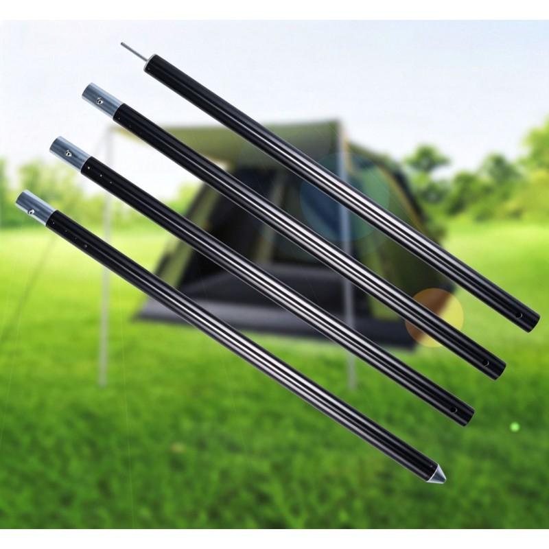 Aluminum Tent Pole Extension Rod 4-Section Telescopic Support Canopy Awning Doorway Outdoor Camping